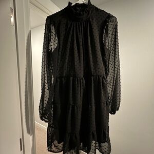 Trixxi Black Textured Dress
